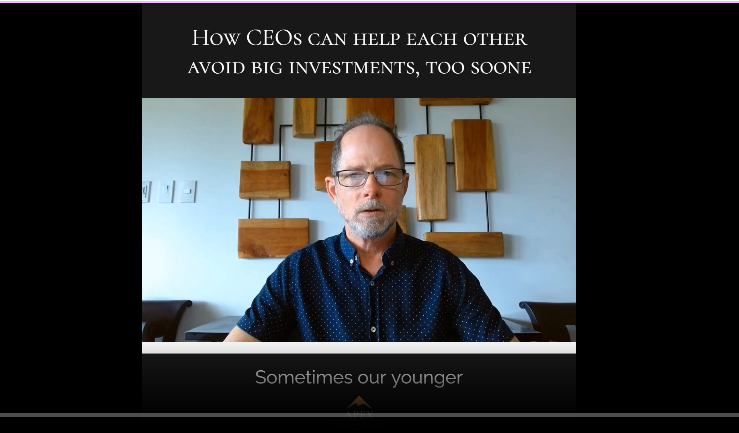 Help to Avoid Big Investment too Soon